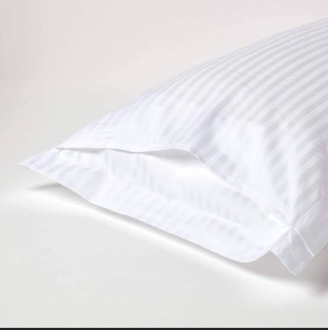 White Stripe Double Bedsheet - DB209