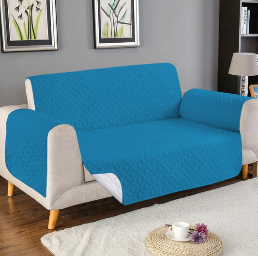 Quilted sofa cover - Blue