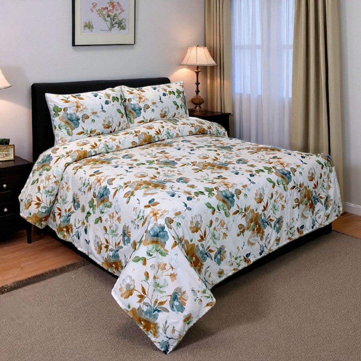 Dekoracy Double Bedsheet 3 pc