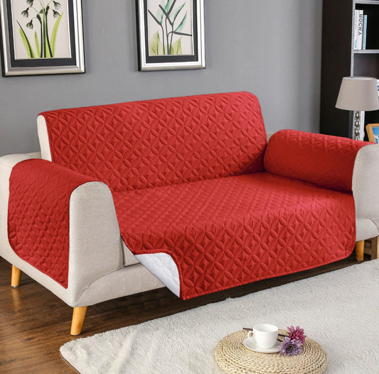 Quilted sofa cover - Red
