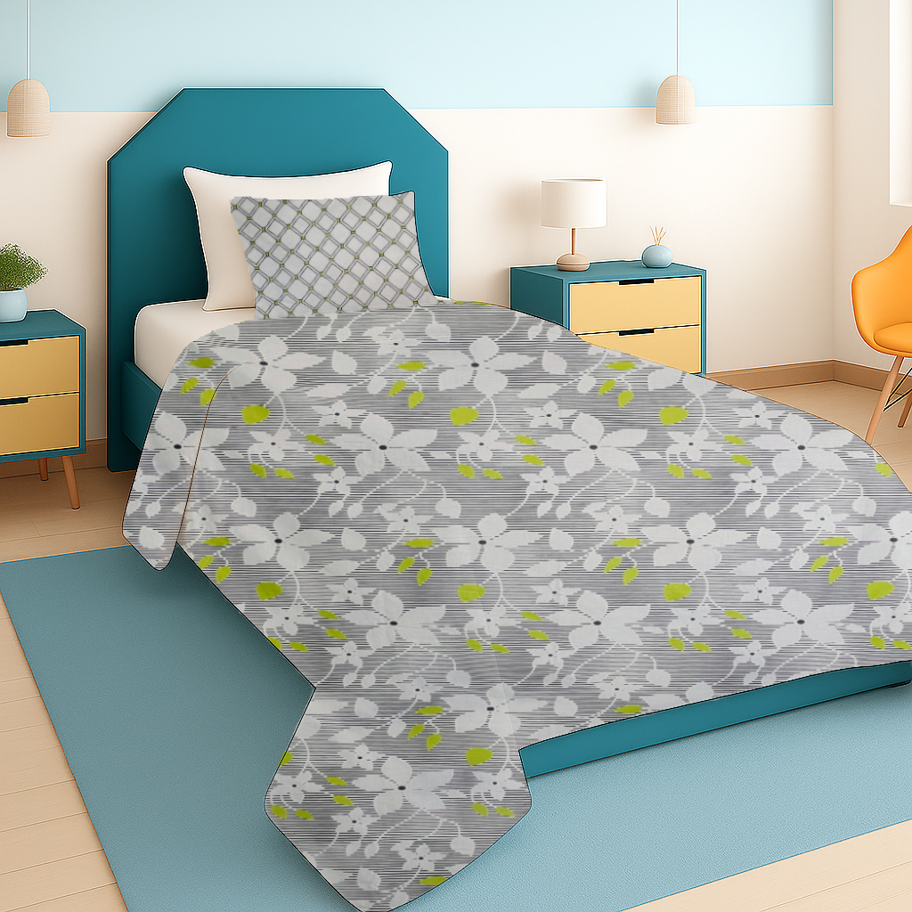 Cotton Single Bedsheet 2 Pcs