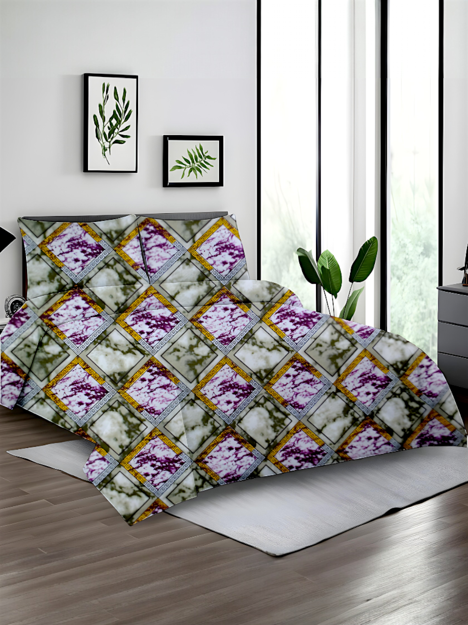 Dekoracy Double Bedsheet 3 pc