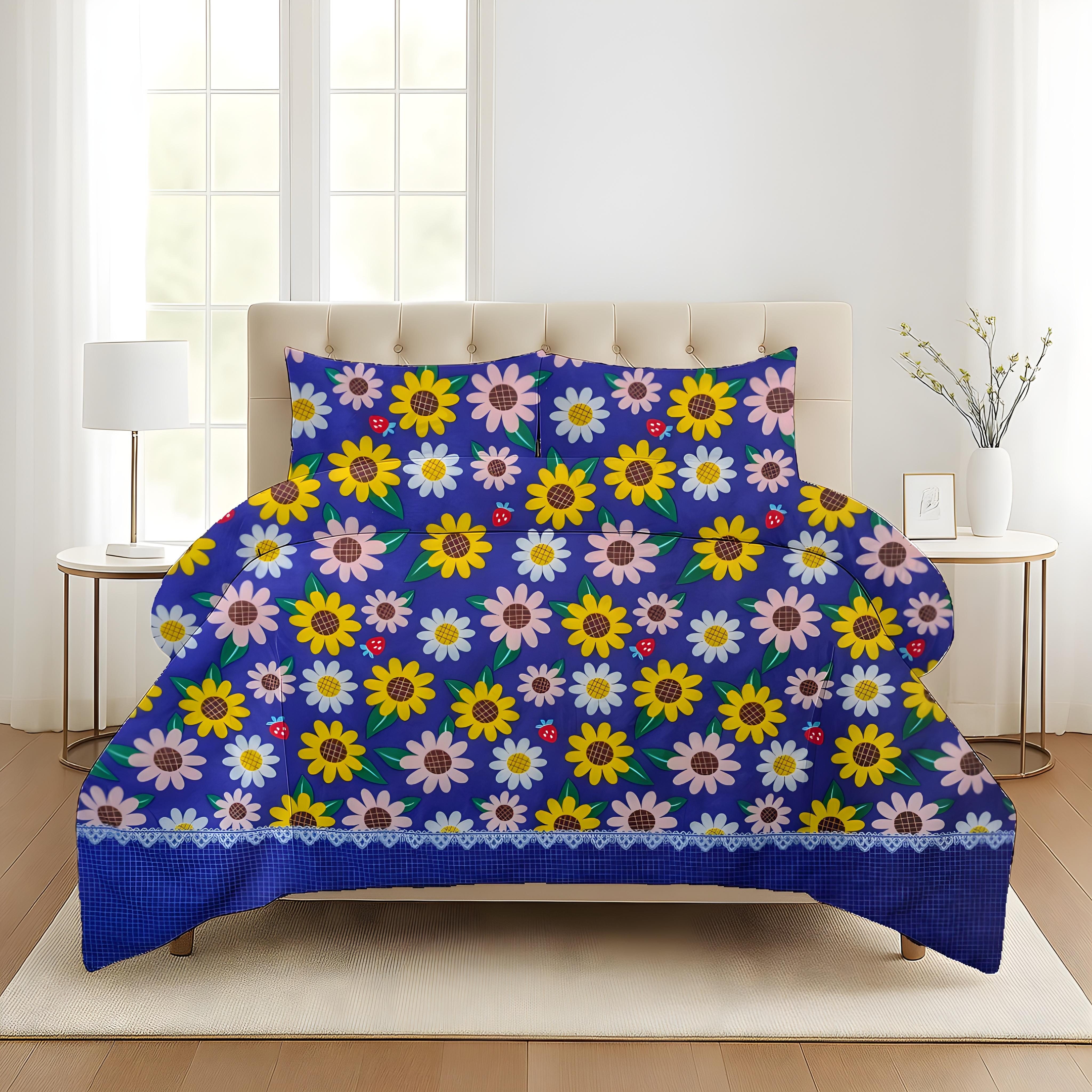 Dekoracy Double Bedsheet 3 pc