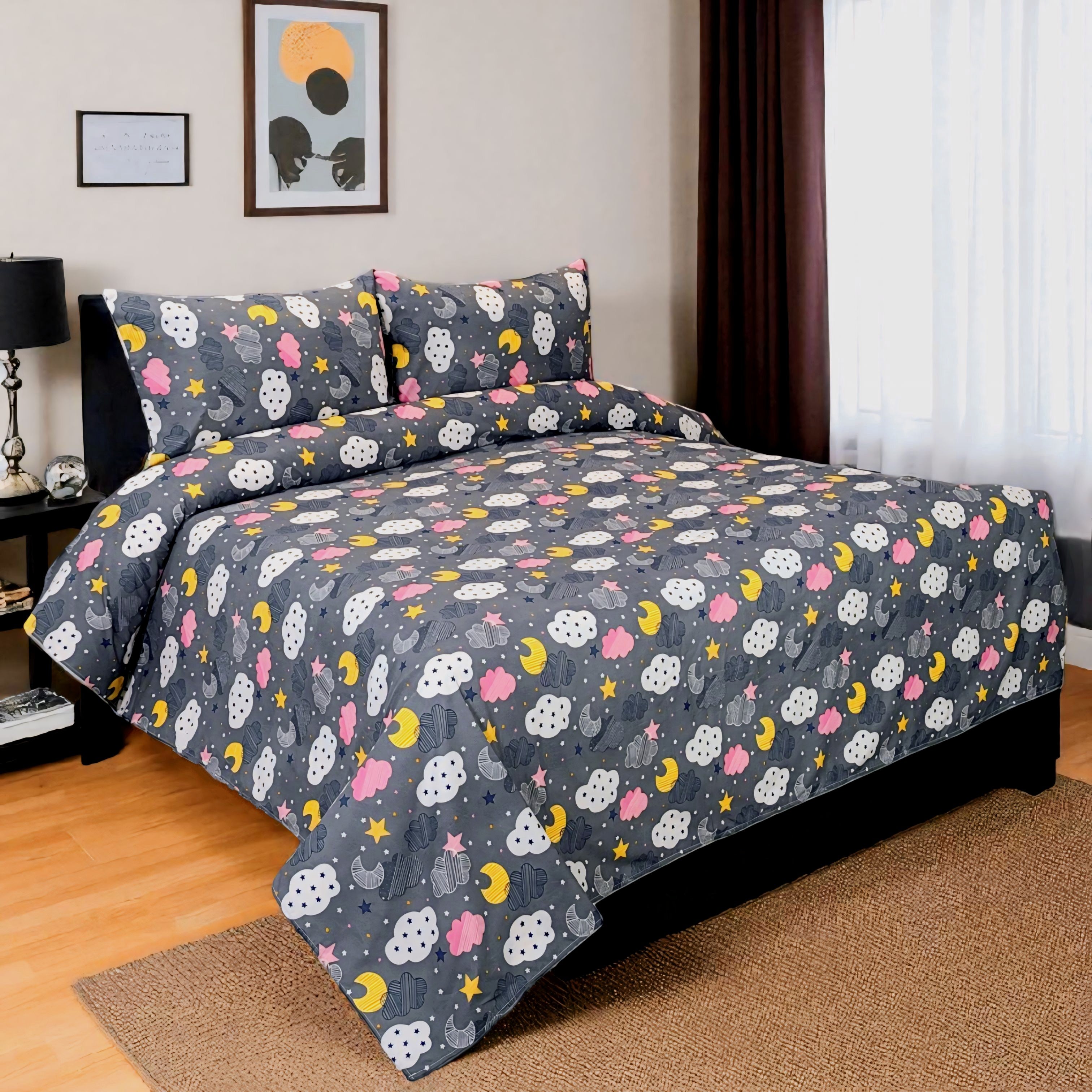 Dekoracy Double Bedsheet 3 pc