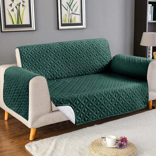 Quilted sofa cover - Dark Green
